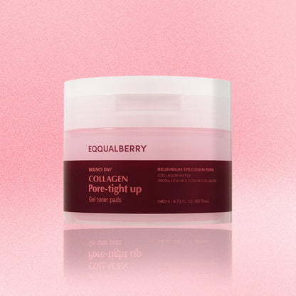 EQQUALBERRY Collagen Pore-Tight Up Gel Toner Pads 60 Pads