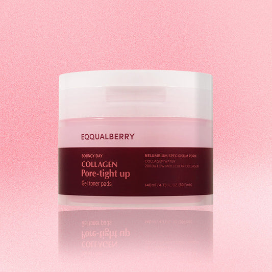 EQQUALBERRY Collagen Pore-Tight Up Gel Toner Pads 60 Pads