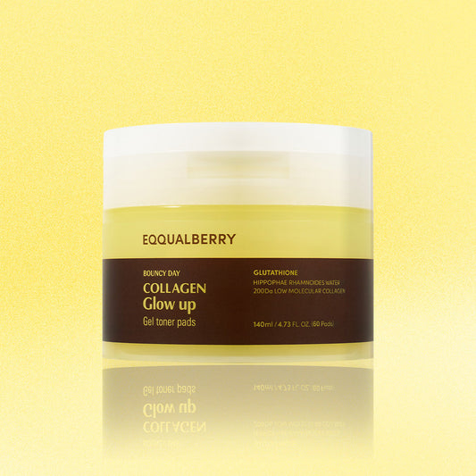 EQQUALBERRY Collagen Glow Up Gel Toner Pads 60 Pads