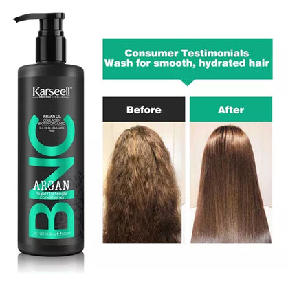 Special Offer Bundle Karseell Straightening Treatment  + Shampoo + Conditioner For Straight Hair - 500ml each