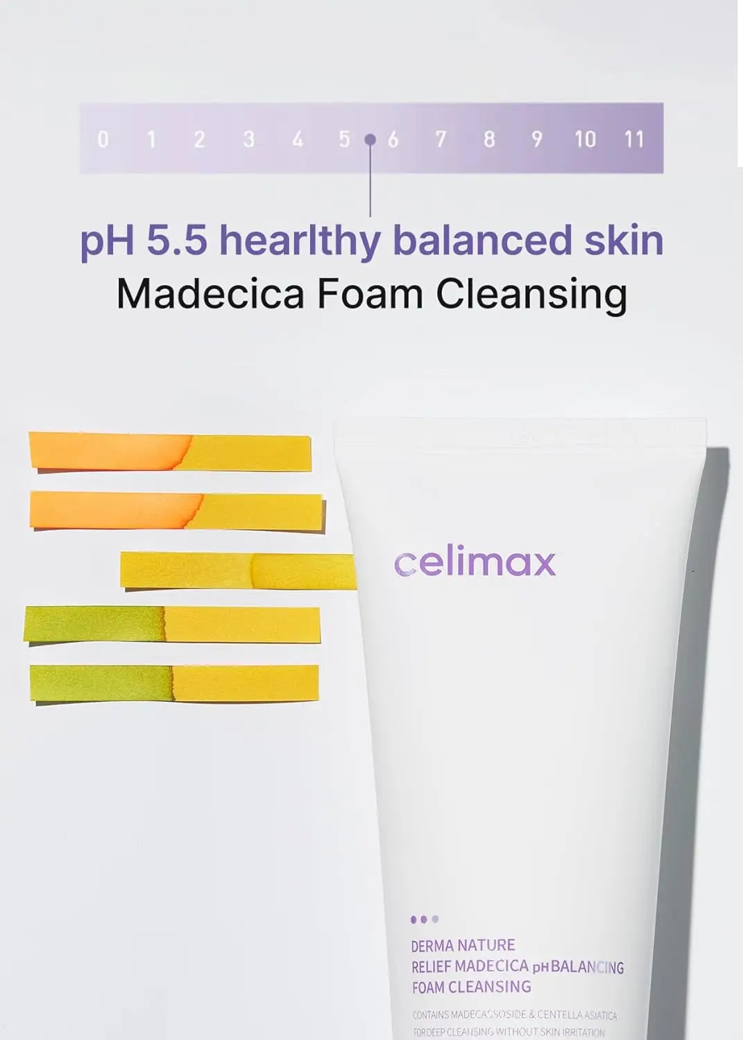 Celimax Derma Nature Relief Madecica ph Balancing Foam Cleansing - 150ml