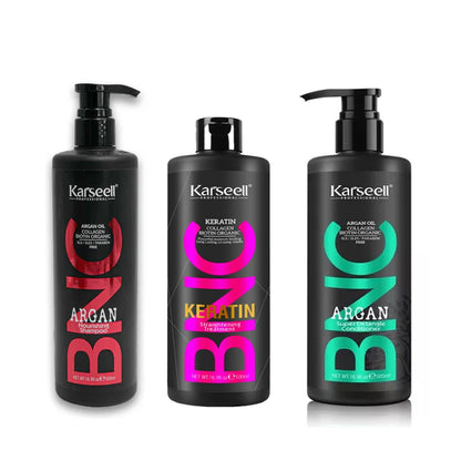Special Offer Bundle Karseell Straightening Treatment  + Shampoo + Conditioner For Straight Hair - 500ml each