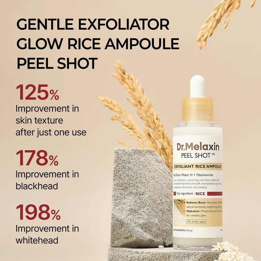 Dr.Melaxin Peel Shot Exfoliating White Rice Ampoule - 80ml