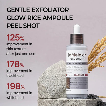 Dr.Melaxin Peel Shot Exfoliant Black Rice Ampoule - 80 ml