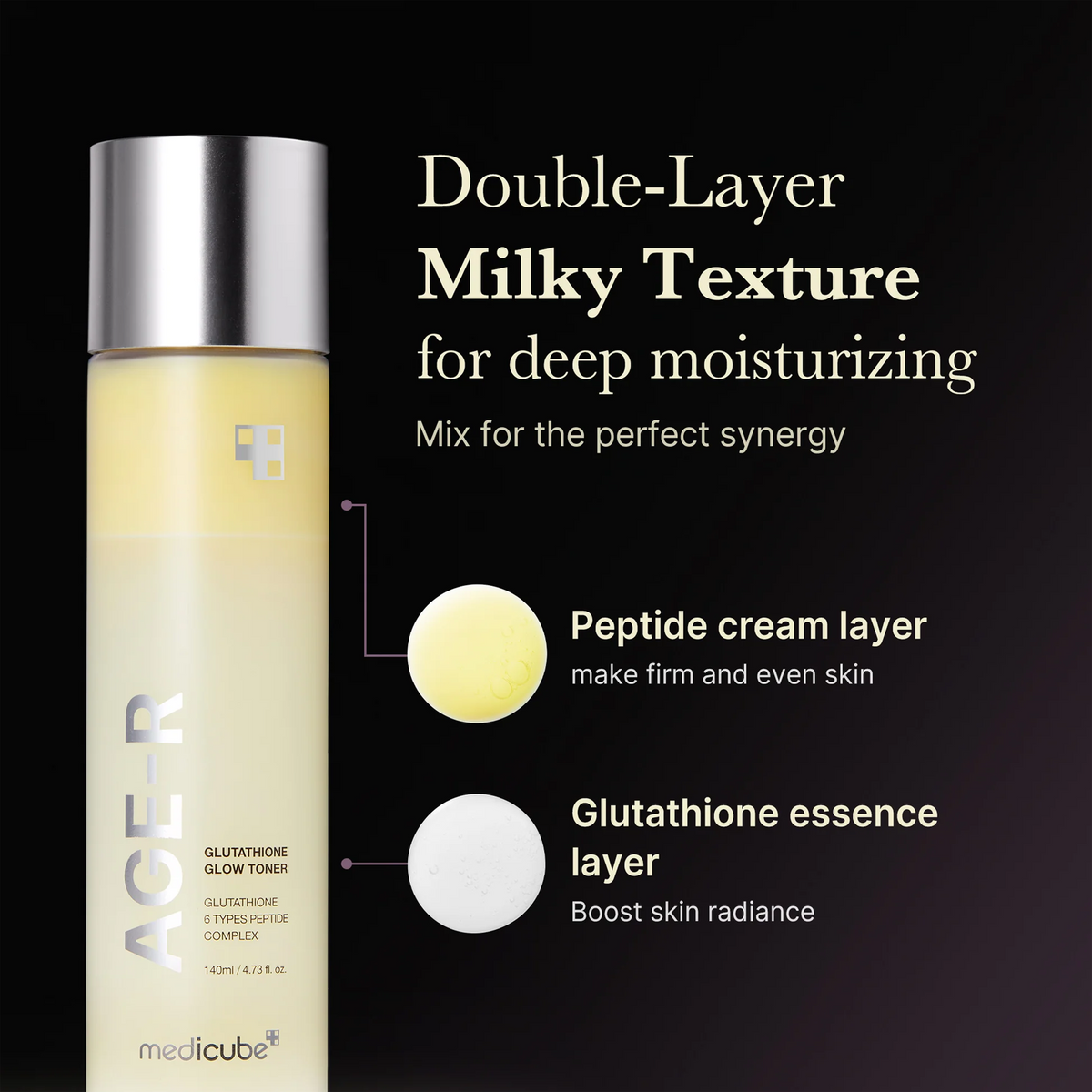⁠Medicube - AGE-R Glutathione Glow Toner [140ml]