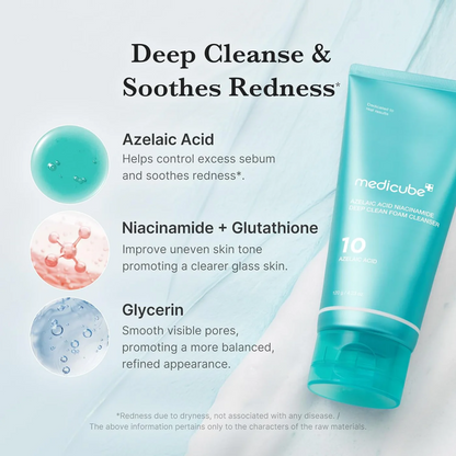 Medicube - Azelaic Acid Naicinamide Deep Clean Foam Cleanser (120g)