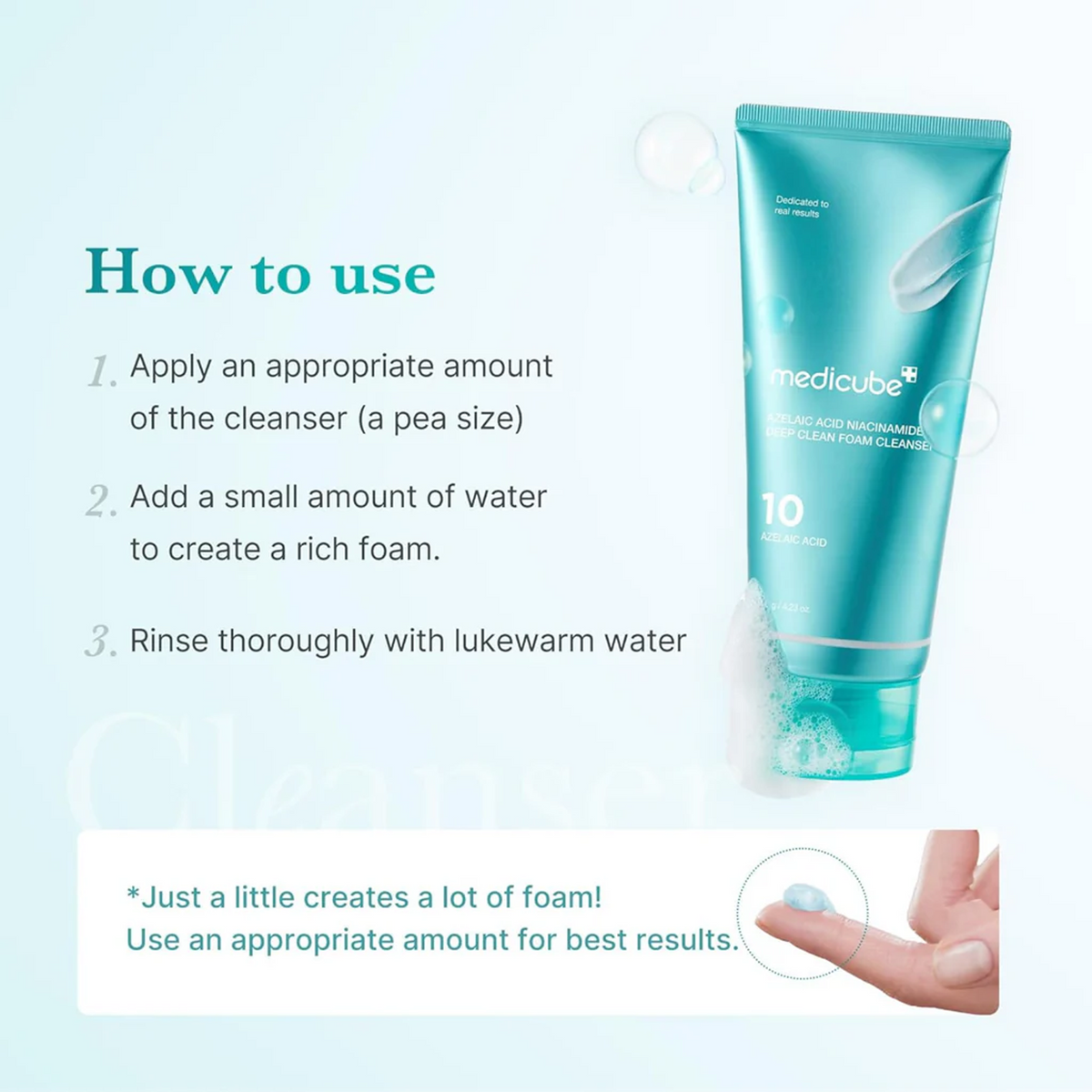 Medicube - Azelaic Acid Naicinamide Deep Clean Foam Cleanser (120g)