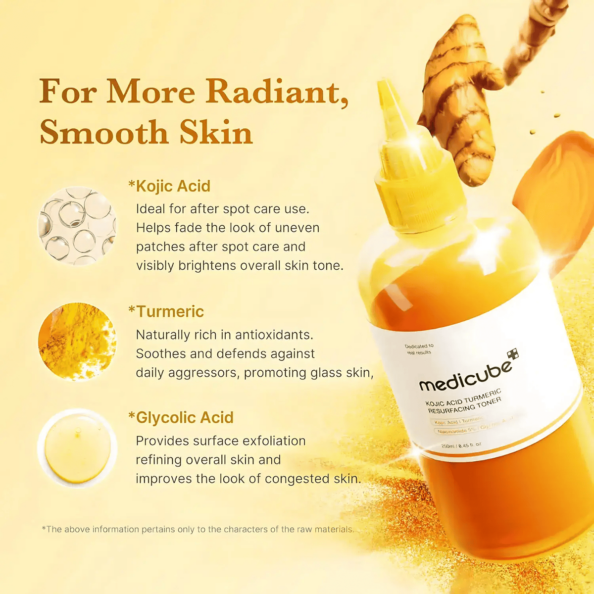 Medicube - Kojic Acid Turmeric Resurfacing Toner [250ml]